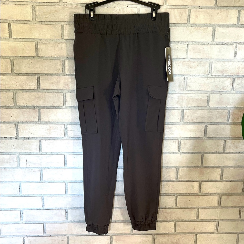 Charcoal Gray Cargo Jogger Pants